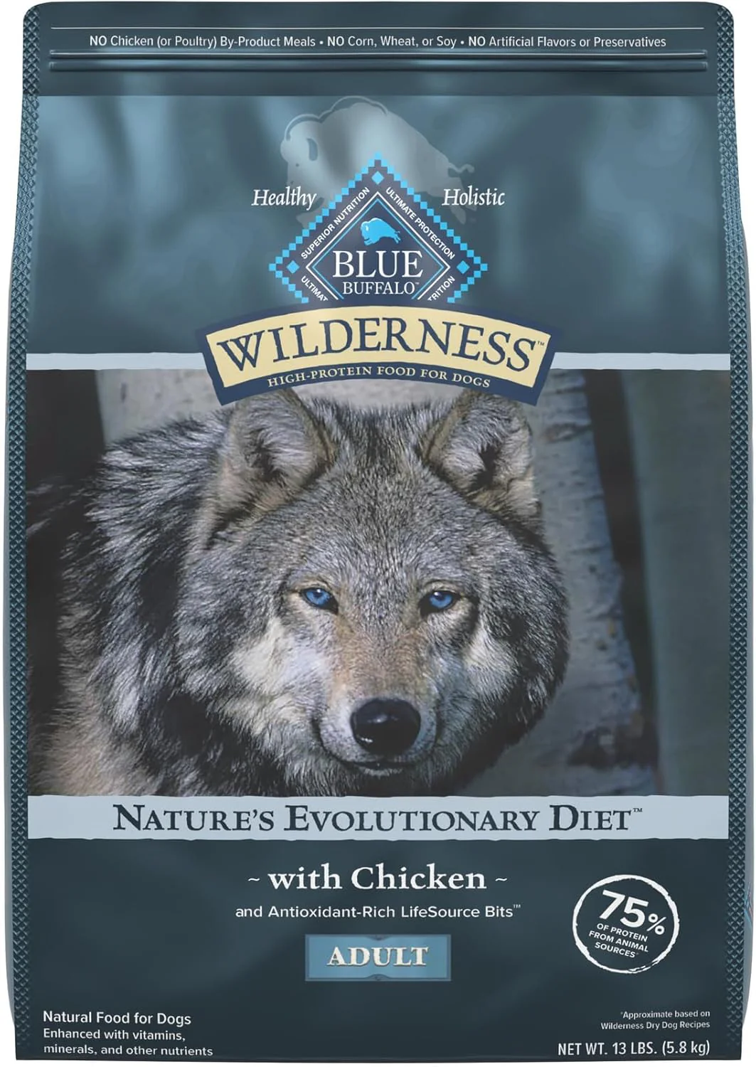 Blue Buffalo Wilderness Natural High-Protein Dry Food for Adult Dogs, Chicken Recipe - Image 12