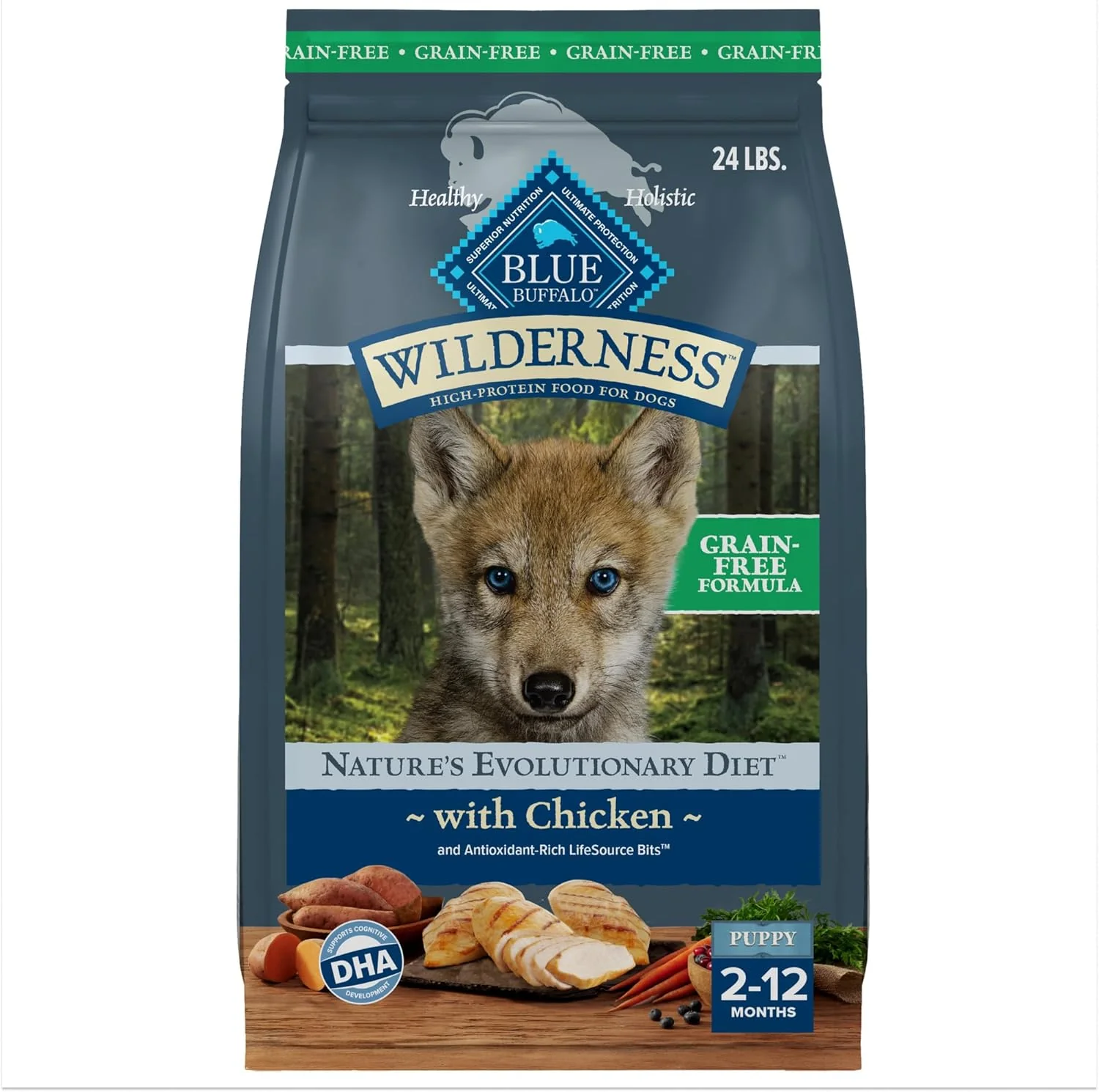 Blue Buffalo Wilderness Puppy High-Protein Dry Dog Food with Real Chicken, Grain-Free, Made in the USA with Natural Ingredients, Chicken - Image 7