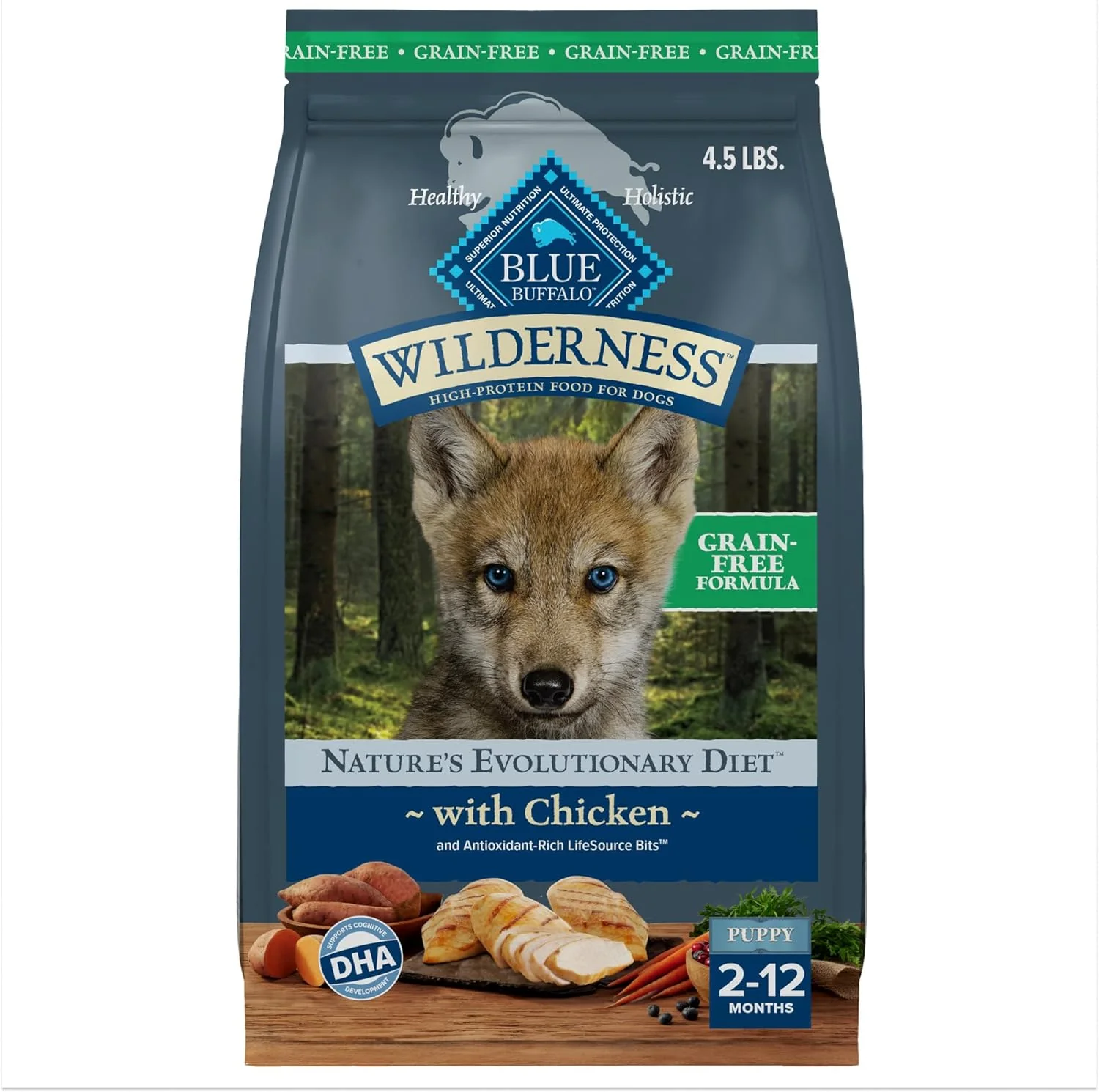 Blue Buffalo Wilderness Puppy High-Protein Dry Dog Food with Real Chicken, Grain-Free, Made in the USA with Natural Ingredients, Chicken - Image 8
