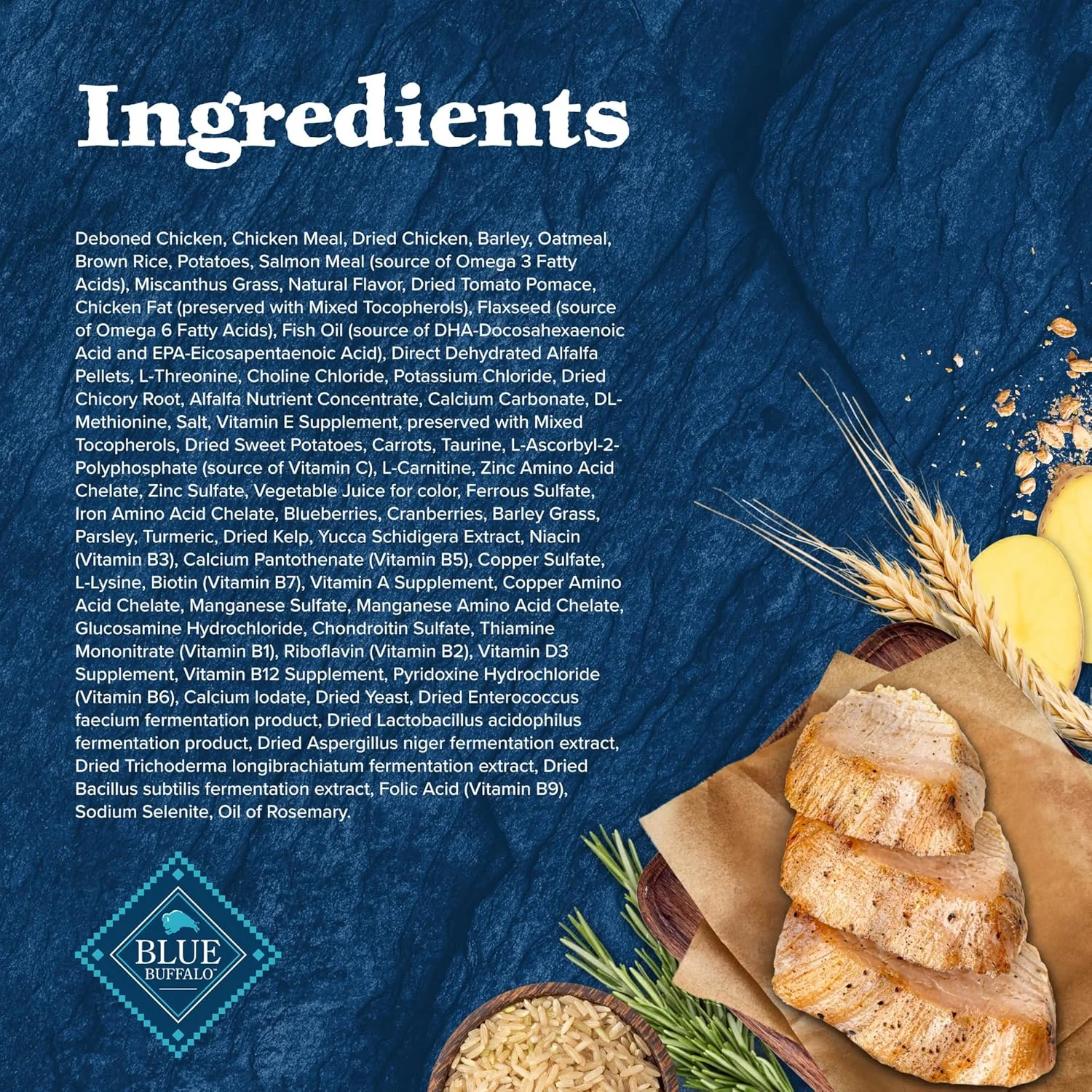 Blue Buffalo Wilderness Senior High Protein Dry Dog Food Wholesome Grains with Ingredients Chicken - Image 11
