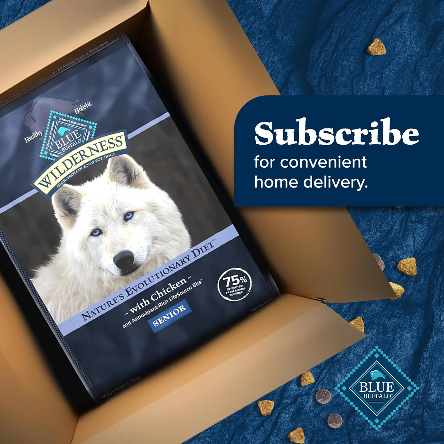 Blue Buffalo Wilderness Senior High Protein Dry Dog Food Wholesome Grains with Ingredients Chicken - Image 12