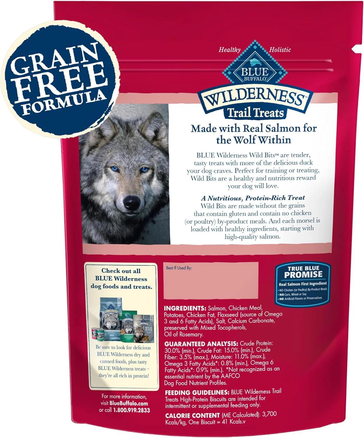 Blue Buffalo Wilderness Wild Bits Soft & Chewy Training Treats for Dogs, Grain-Free, Salmon Recipe - Image 2