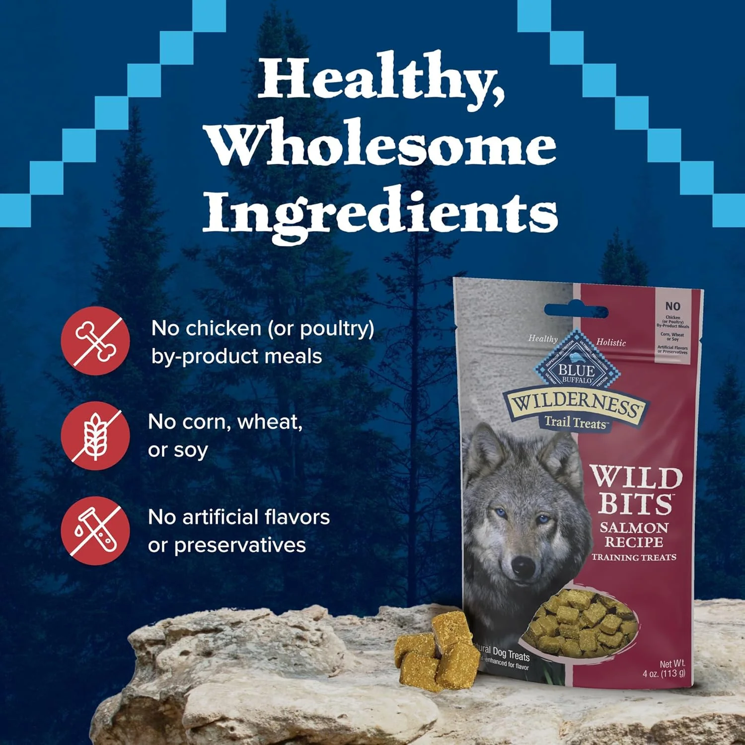 Blue Buffalo Wilderness Wild Bits Soft & Chewy Training Treats for Dogs, Grain-Free, Salmon Recipe - Image 7