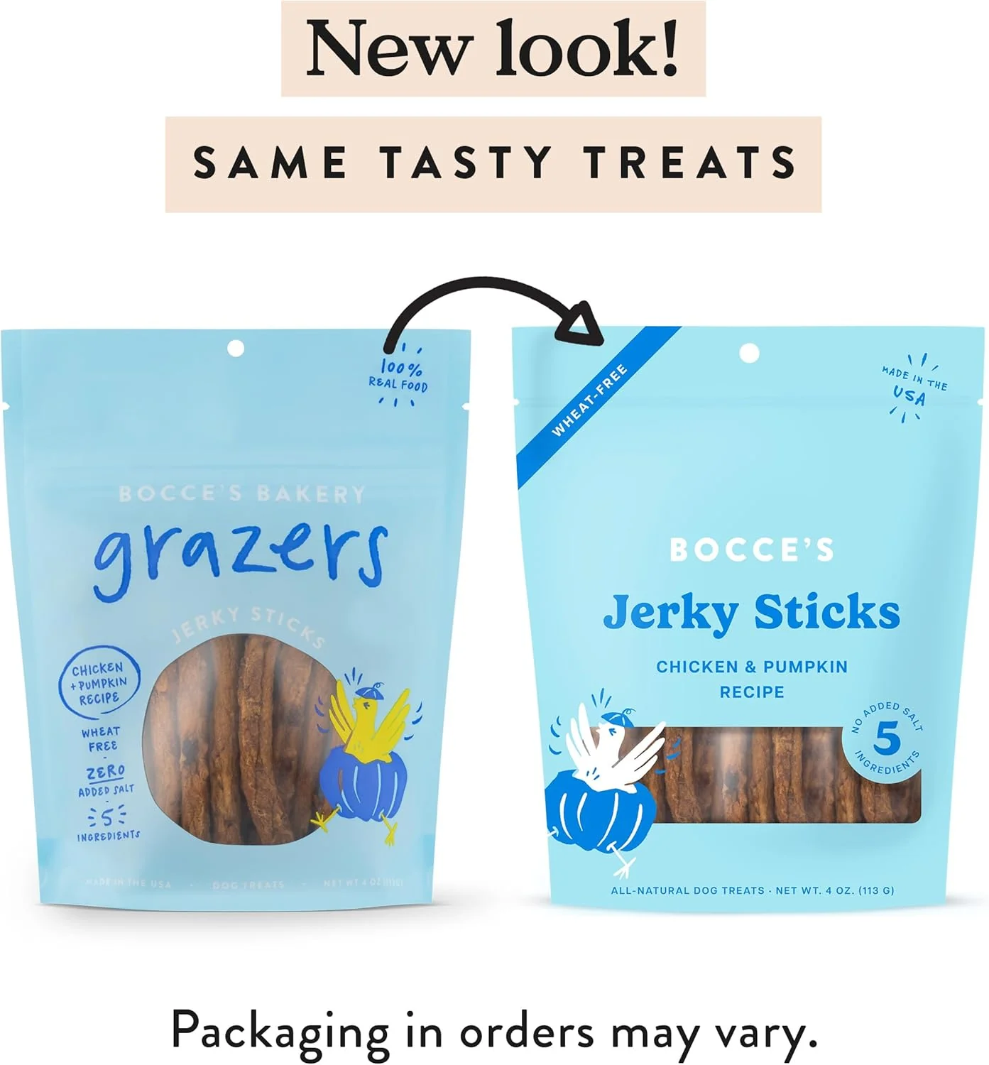 Bocce's Bakery Jerky Stick Dog Treats – Chicken & Pumpkin, 4 oz - Image 2