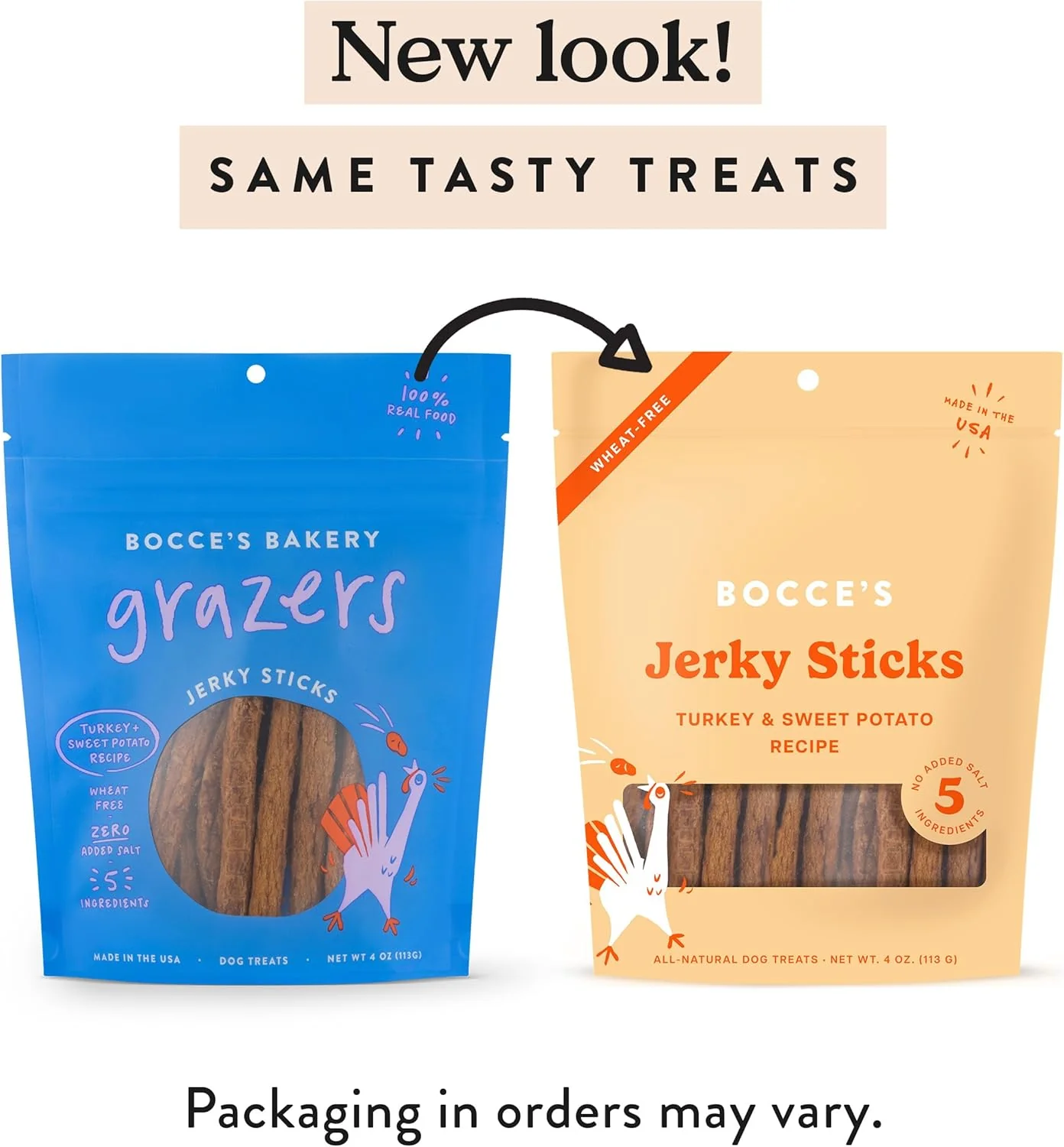 Bocce's Bakery Jerky Stick Dog Treats – Turkey & Sweet Potato, 4 oz - Image 2
