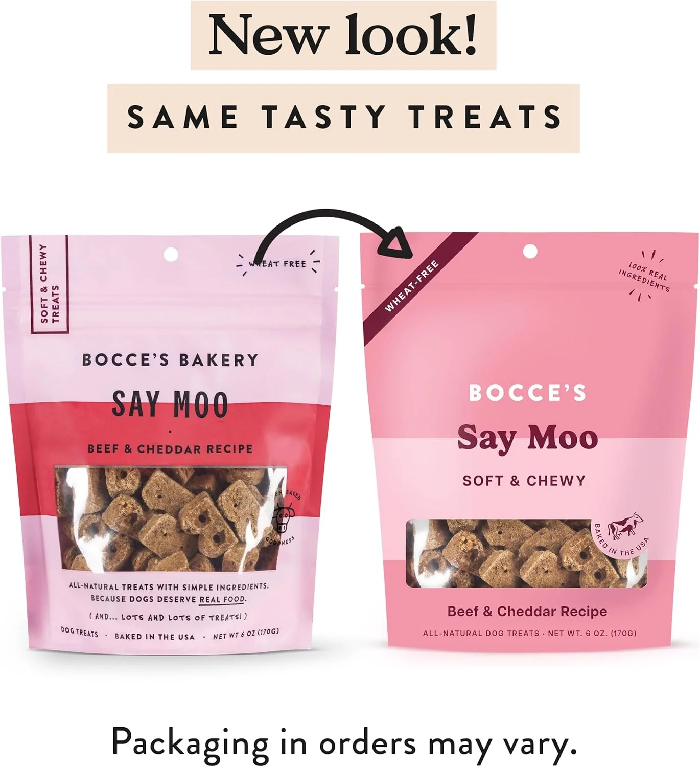 Bocce's Bakery Oven Baked Say Moo Treats – Beef & Cheddar, 6 oz - Image 2