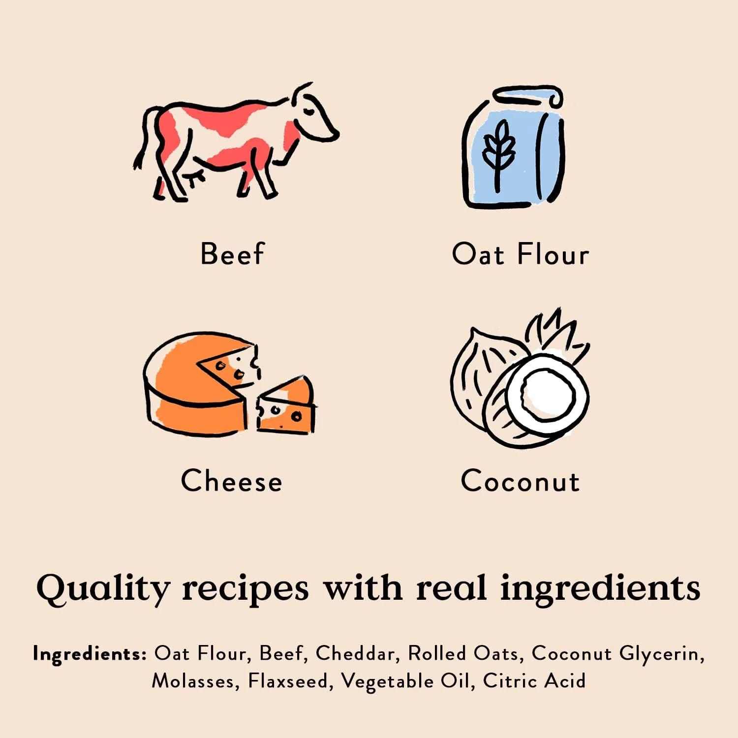 Bocce's Bakery Oven Baked Say Moo Treats – Beef & Cheddar, 6 oz - Image 3
