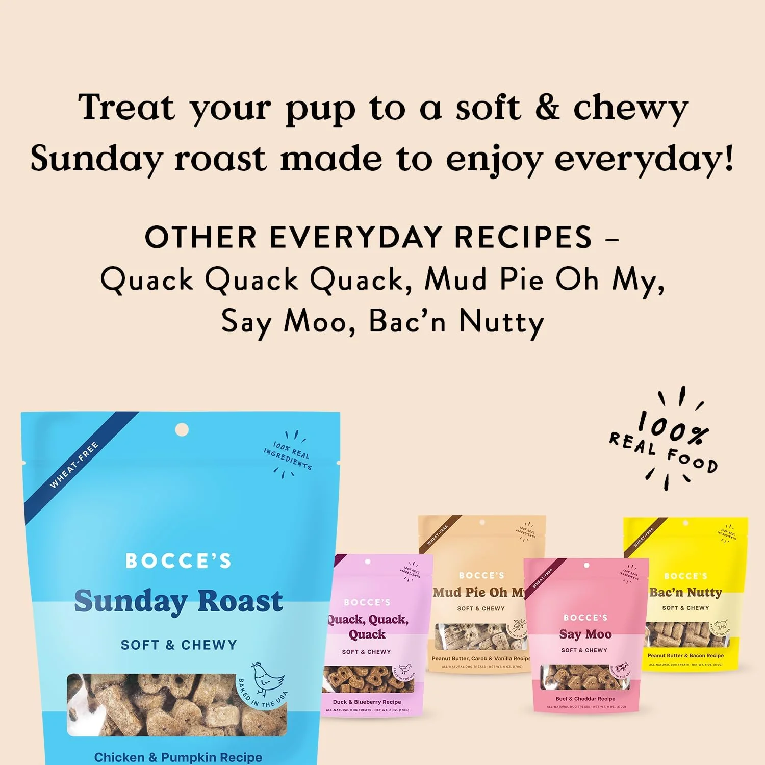 Bocce's Bakery Oven Baked Sunday Roast Treats – Chicken & Pumpkin, 6 oz - Image 4