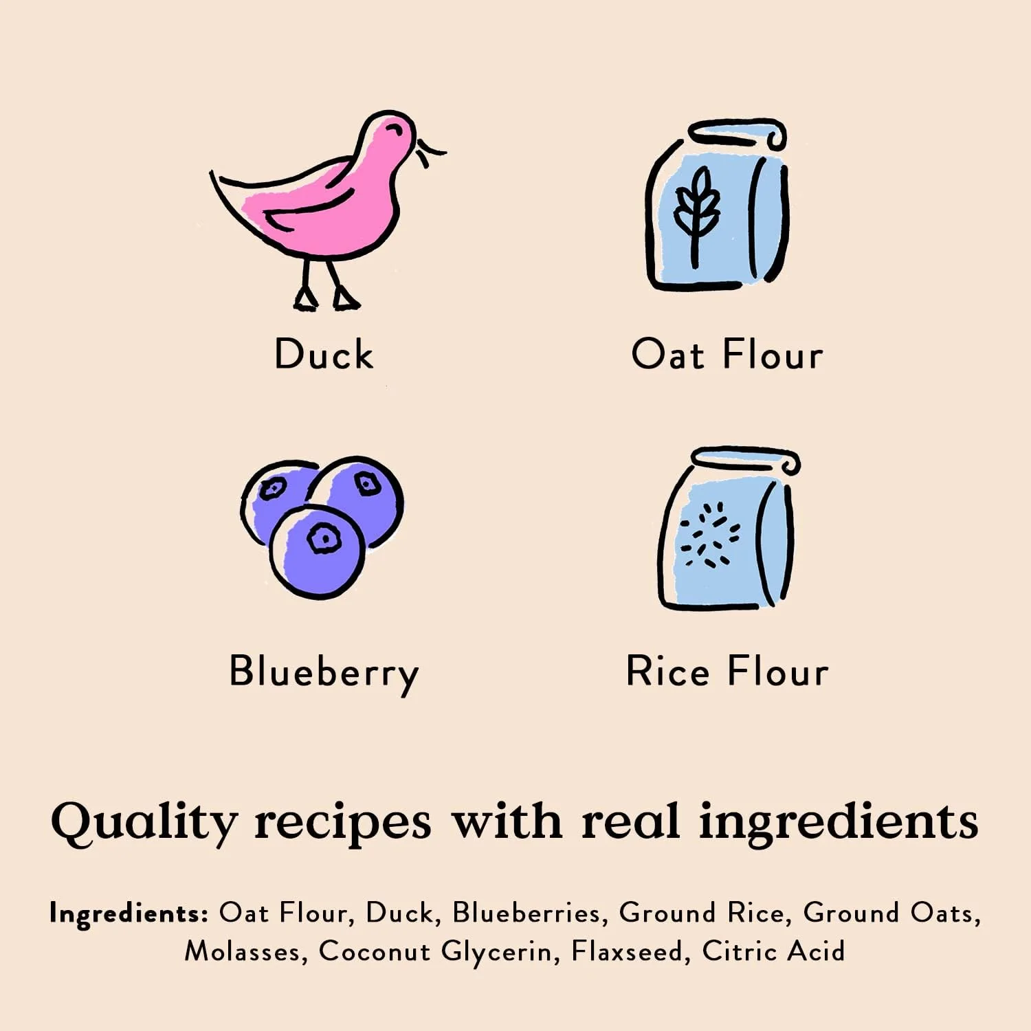 Bocce's Bakery Quack, Quack, Quack Training Treats – Duck & Blueberry, 6 oz - Image 2