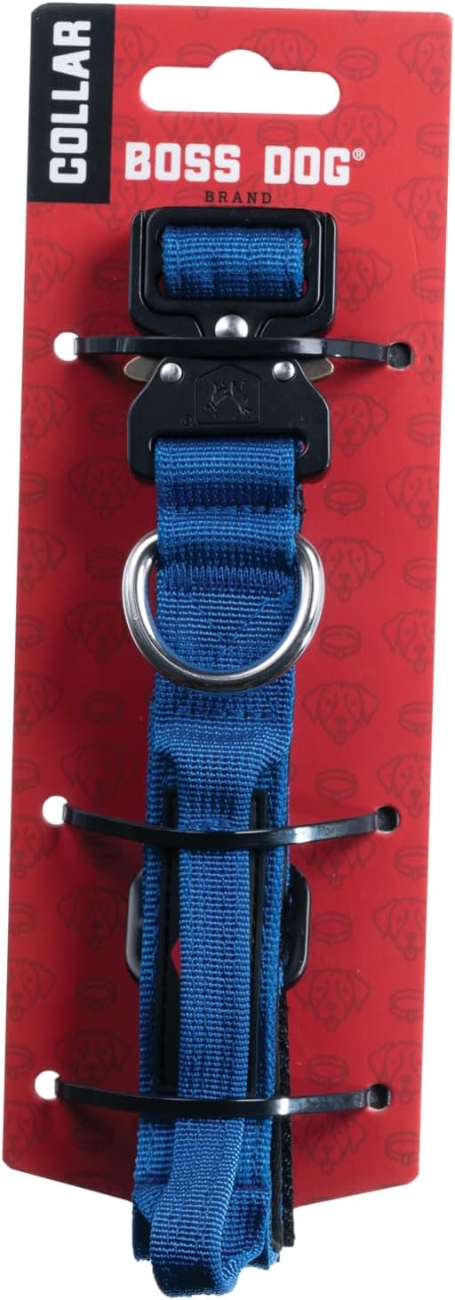 Boss Dog Tactical Adjustable Collar, Blue