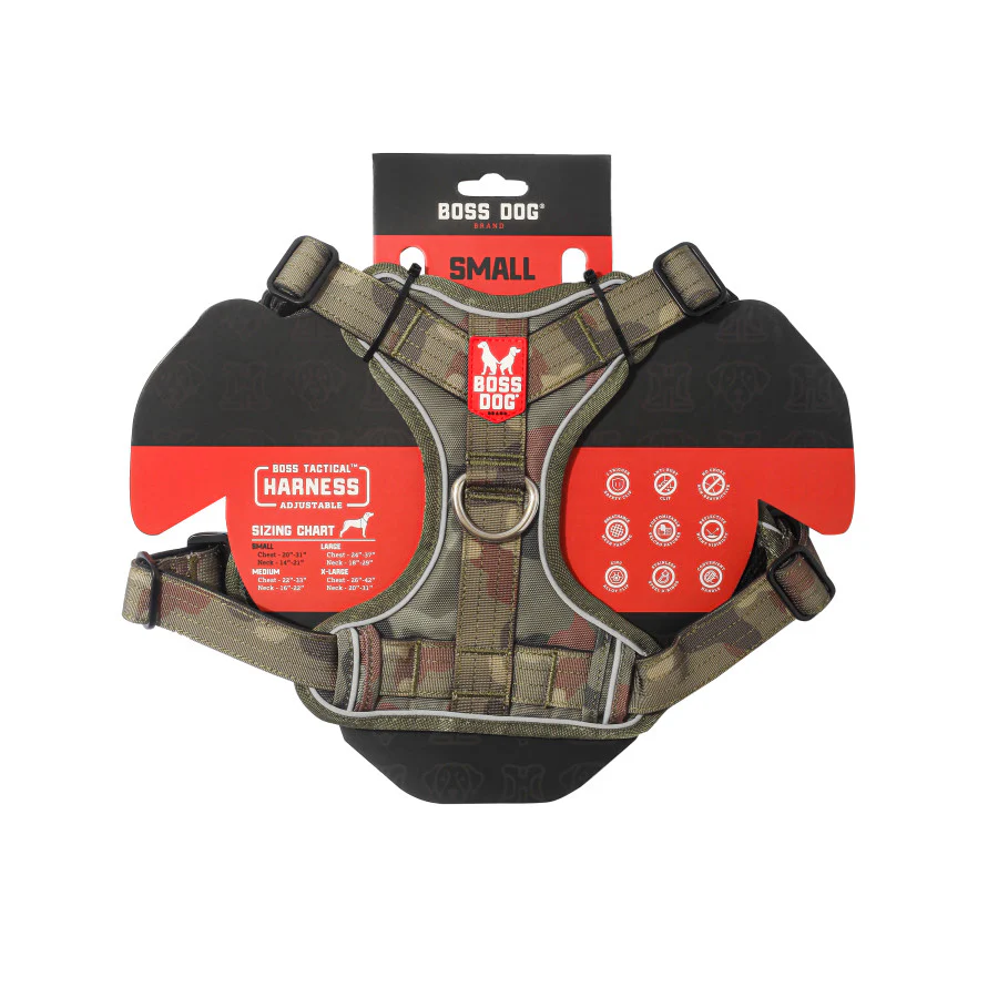 Boss Dog Tactical Harness, Green Camo - Image 2