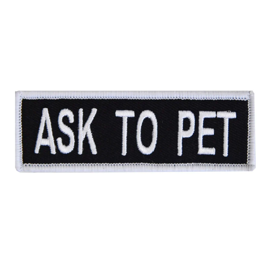 Boss Dog Tactical Hook-Backed Patch for Boss Boss Dog Tactical Harnesses, Ask To Pet