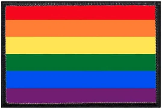 Boss Dog Tactical Rubber Hook-Backed Patch for Boss Tactical Collars, Rainbow Flag
