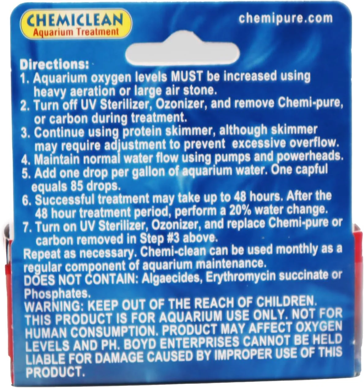 Boyd Enterprises  Chemi-Clean 2oz Liquid Treats up to 720 Gallons - Effective Chemiclean Cyanobacteria for Marine & Freshwater Aquariums, Safe for Fish, Corals & Invertebrates - Image 3