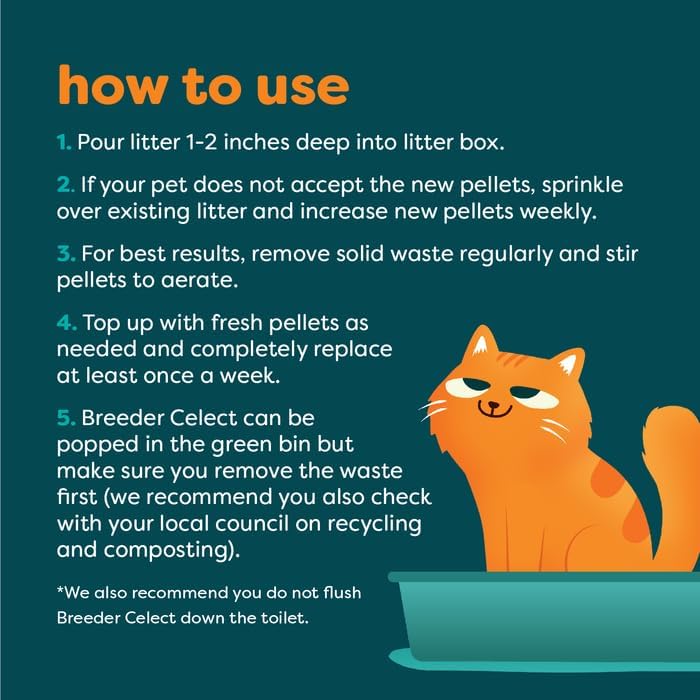Breeder Celect® | 99% Recycled Paper Cat Litter Pellets | Highly Absorbent | Odor Control | Controls Odors Naturally | Natural and Nontoxic | Low Dust and Easy to Clean | - Image 4