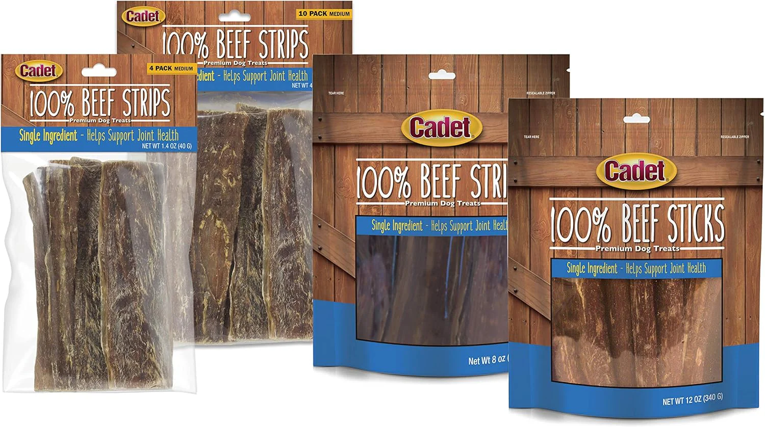 Cadet 100% Beef Strips Dog Chew Sticks, Long-Lasting Single-Ingredient Natural Treats, High-Protein, Perfect for Small & Large Breeds - Image 8
