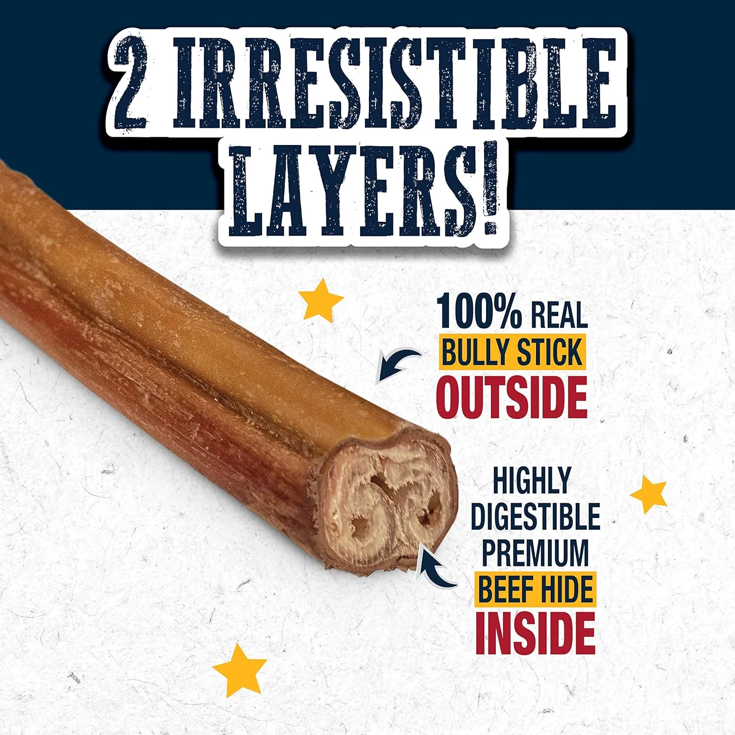 Cadet Bully Hide Sticks for Large Dogs, All-Natural Beef Pizzle, Limited-Ingredient Long-Lasting Dog Chews for Aggressive Chewers - Image 3
