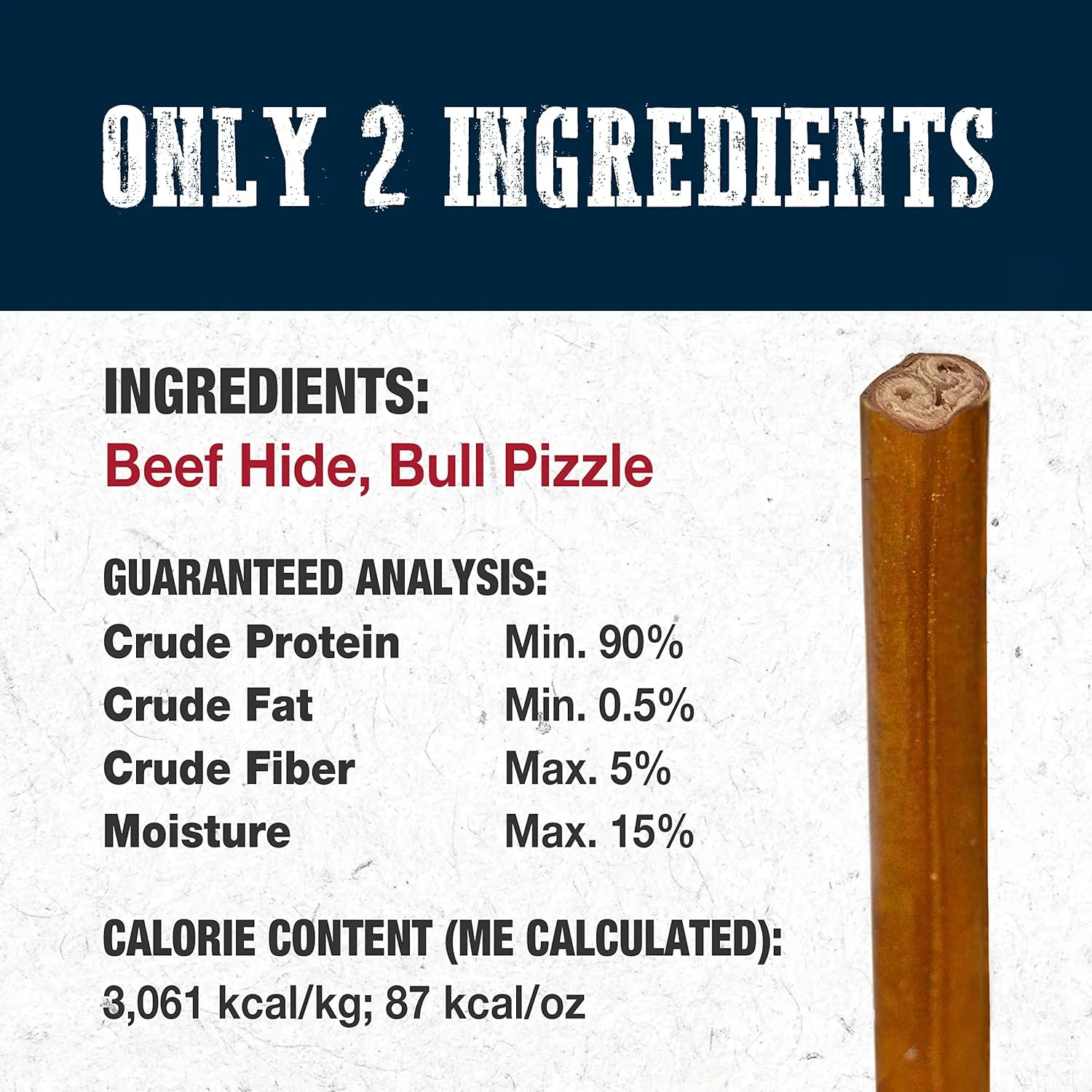 Cadet Bully Hide Sticks for Large Dogs, All-Natural Beef Pizzle, Limited-Ingredient Long-Lasting Dog Chews for Aggressive Chewers - Image 5