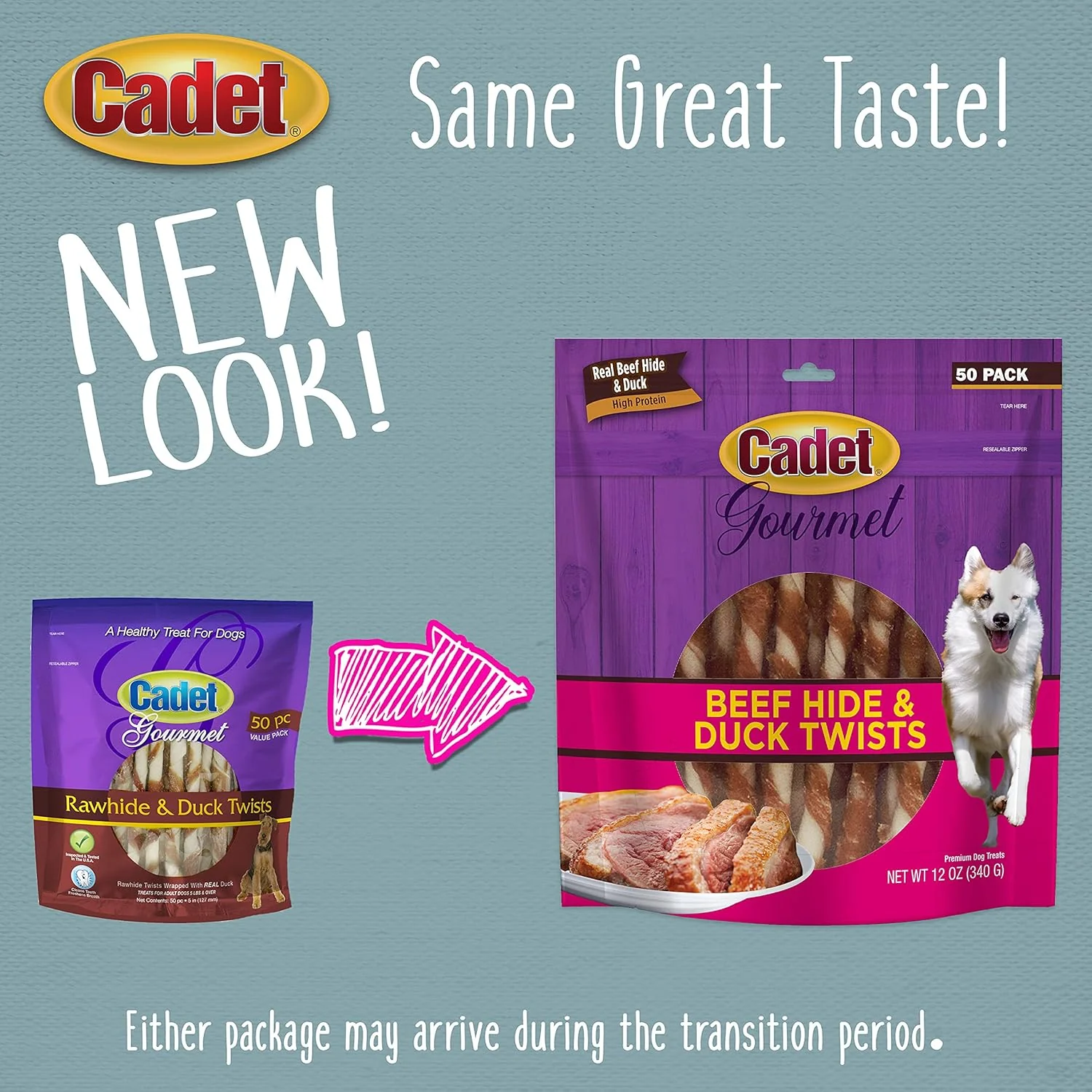 Cadet Gourmet Beef Hide Twist Chew Sticks, Long Lasting & Natural Chew Treats for Dogs, Inspected & Tested in USA, Duck Flavor - Image 7
