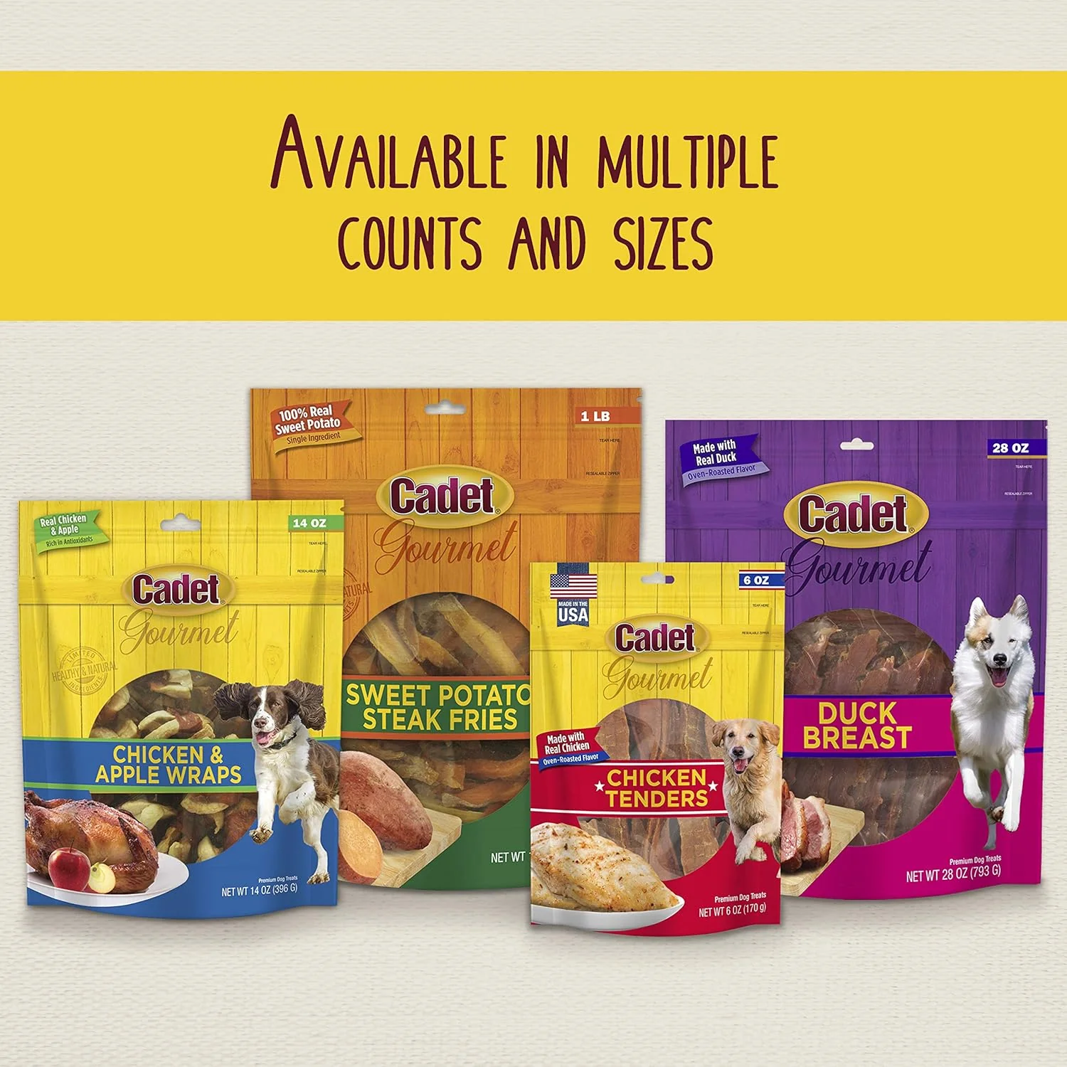 Cadet Gourmet Chicken & Apple Wrapped Dog Treats Wraps - Healthy & Natural Chicken & Apple Dog Training Treats for Small & Large Dogs - Inspected & Tested in USA - Image 6
