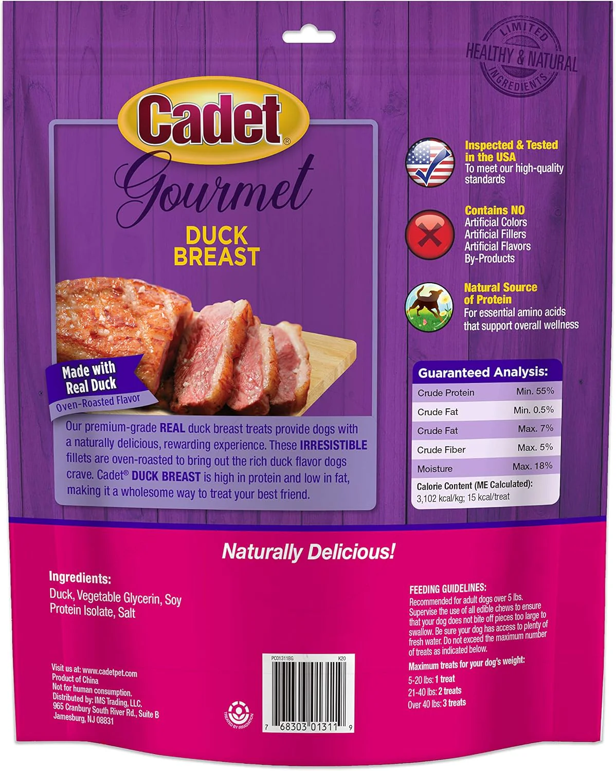 Cadet Gourmet Duck Breast Jerky Dog Treats, Healthy, Long-Lasting High-Protein Training Treats for Small & Large Dogs - Image 11