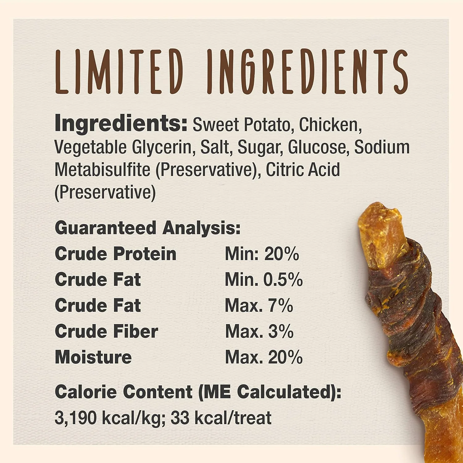 Cadet Gourmet Sweet Potato & Chicken Wraps Limited-Ingredient Dog Chews, Healthy and Natural Training Treats for Small and Large Dogs - Image 3