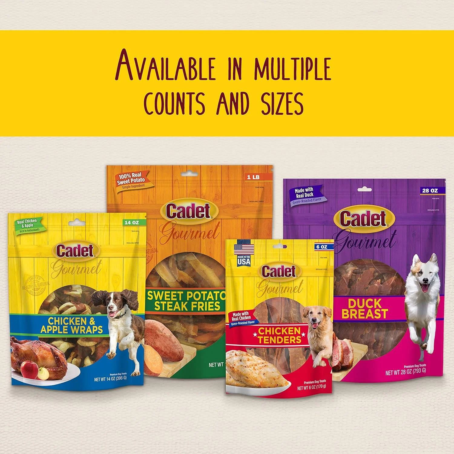 Cadet Gourmet Sweet Potato & Chicken Wraps Limited-Ingredient Dog Chews, Healthy and Natural Training Treats for Small and Large Dogs - Image 5