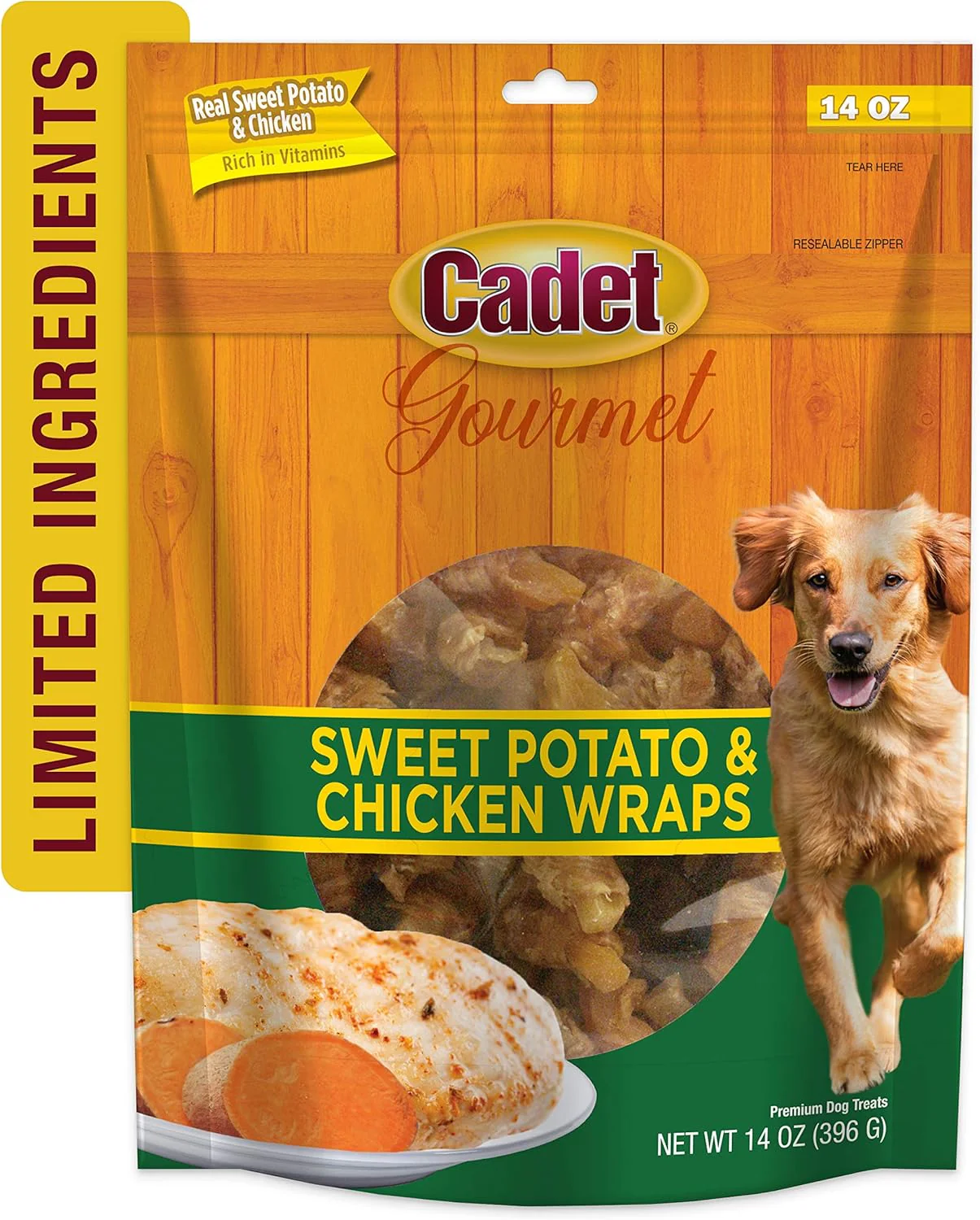 Cadet Gourmet Sweet Potato & Chicken Wraps Limited-Ingredient Dog Chews, Healthy and Natural Training Treats for Small and Large Dogs - Image 9