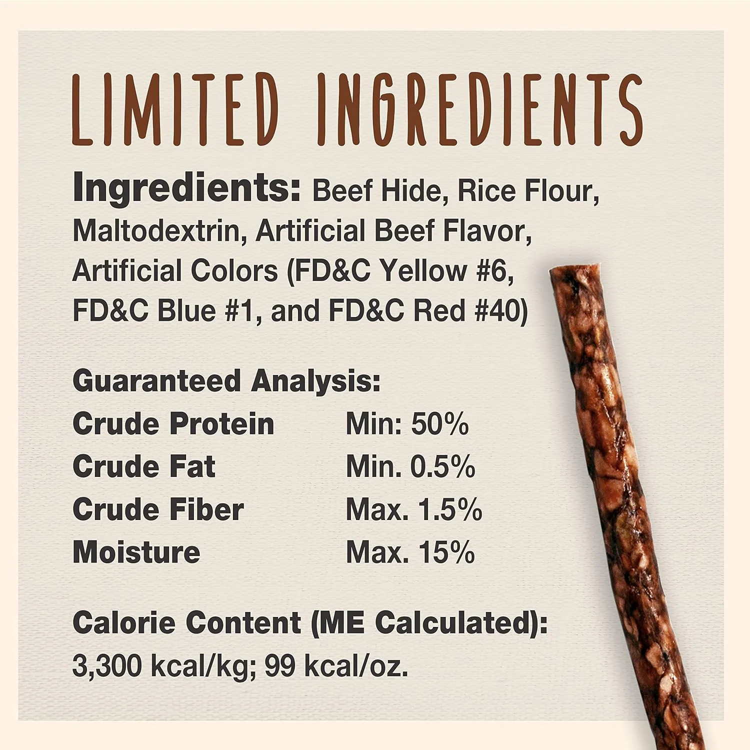 Cadet Premium Grade Beef Hide for Dogs, Long-Lasting Munchy Chew Sticks, Single-Ingredient Rawhide Dog Chews, 5-Inch - Image 2