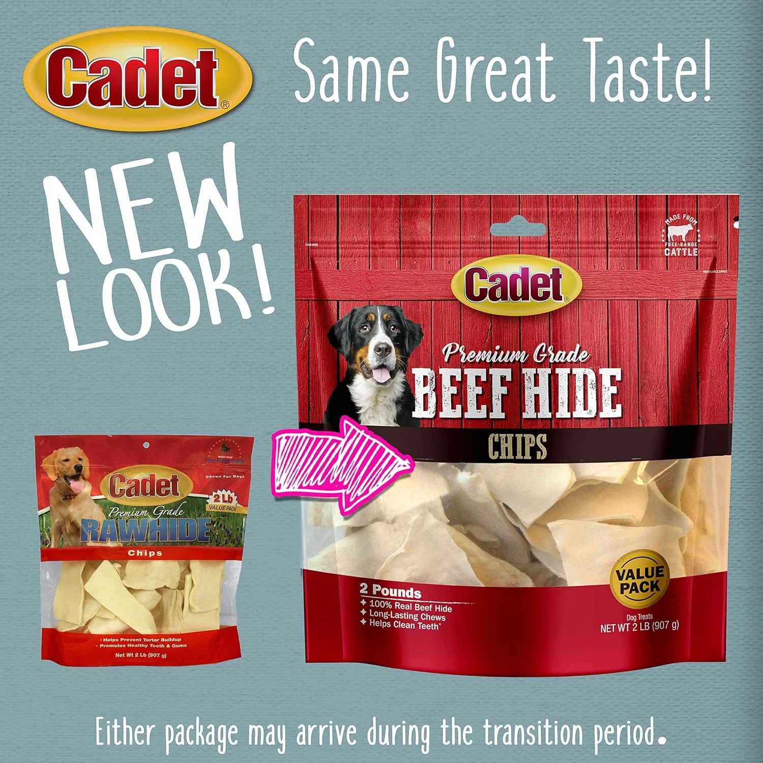 Cadet Premium Grade Beef Hide for Dogs, Rawhide Long Lasting Dog Chews, Chips, Curls & Rolls for Small/Medium/Large Dogs - Image 6