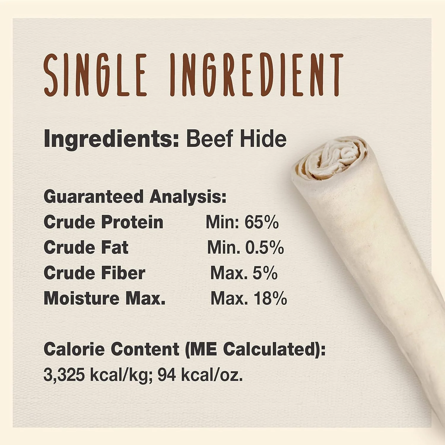 Cadet Premium Grade Beef Hide, Long-Lasting Rawhide Rolls, Single-Ingredient Dog Chews for Large Breeds - Image 3