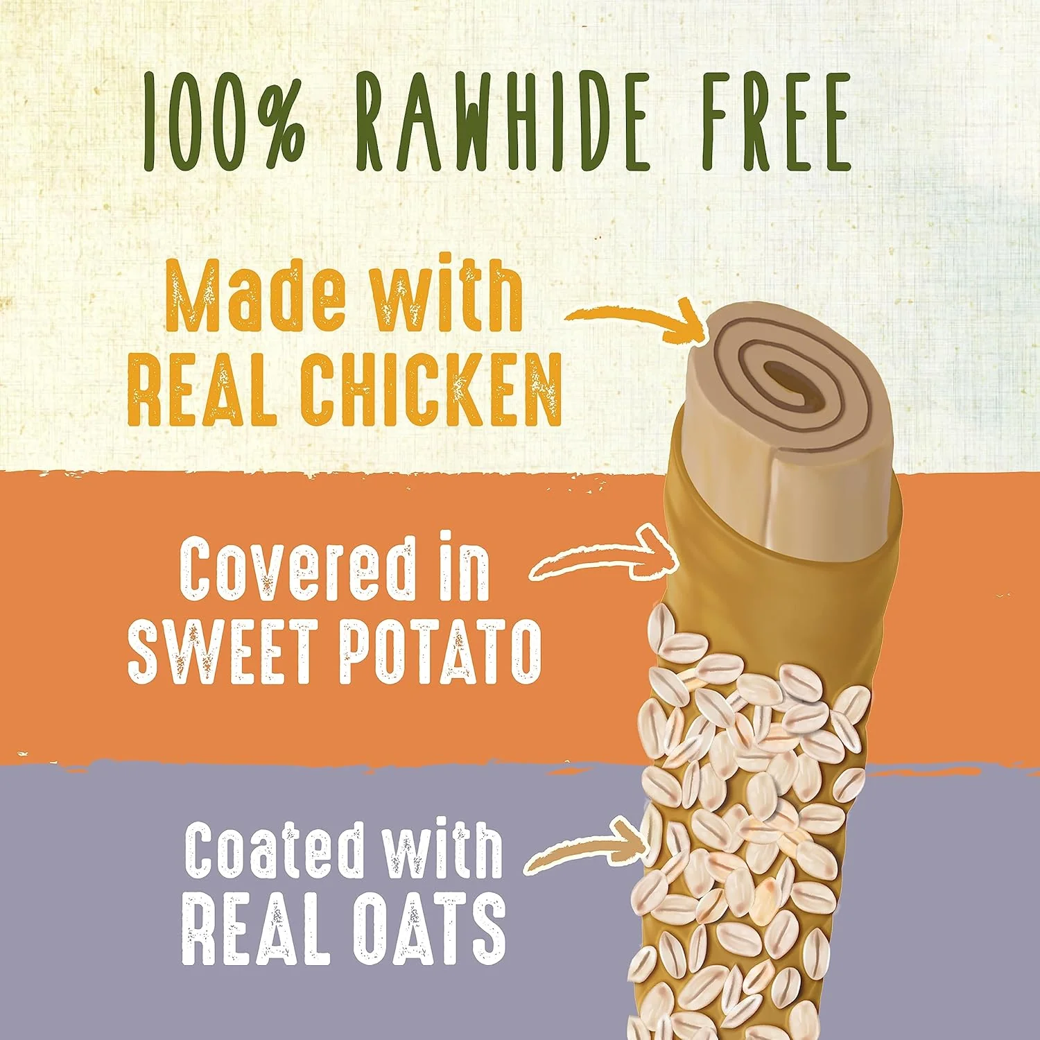 Cadet Smart Hide Rawhide Free Dog Treats – Oat Coated - Image 2
