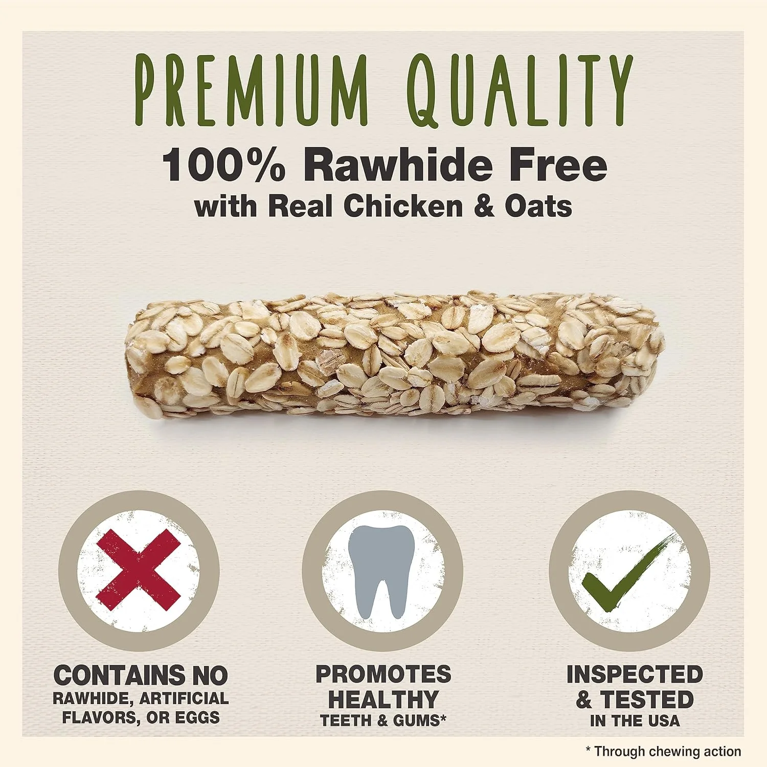 Cadet Smart Hide Rawhide Free Dog Treats – Oat Coated - Image 3