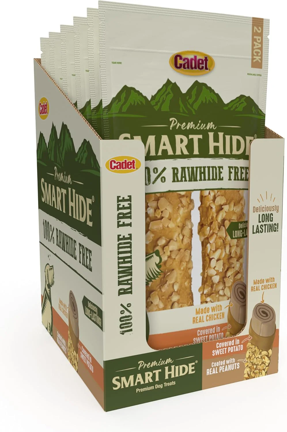 Cadet Smart Hide Rawhide Free Dog Treats – Peanut Coated - Image 9