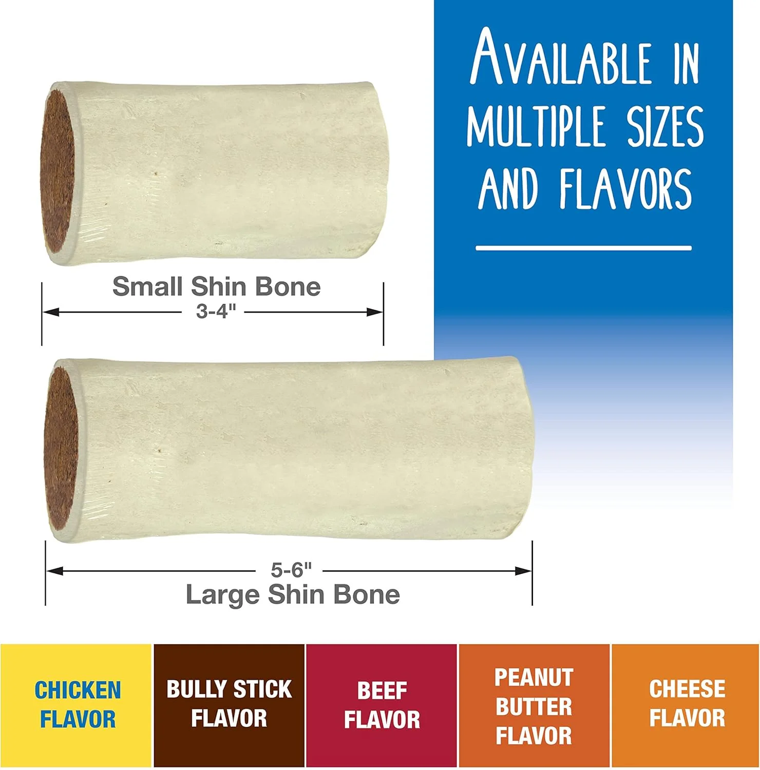 Cadet Stuffed Shin Bone - Highly Digestible, High Protein, Long-Lasting Dog Chew Bone for Aggressive Chewers, Supports Dental Health, - Chicken Flavor, Large - Image 2