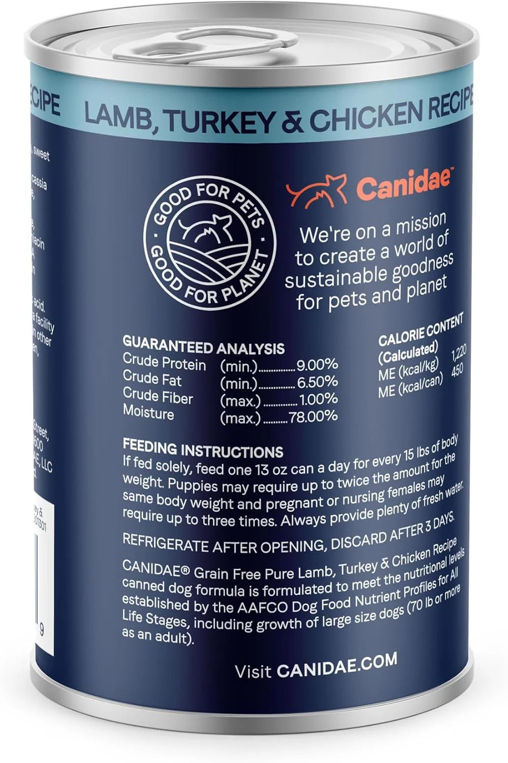 CANIDAE® PURE Lamb, Turkey & Chicken Recipe Dog Wet - Image 3