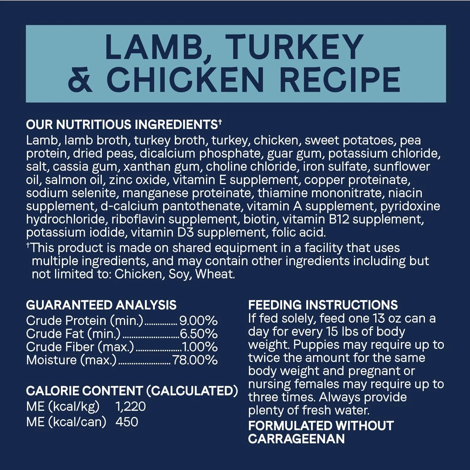 CANIDAE® PURE Lamb, Turkey & Chicken Recipe Dog Wet - Image 6