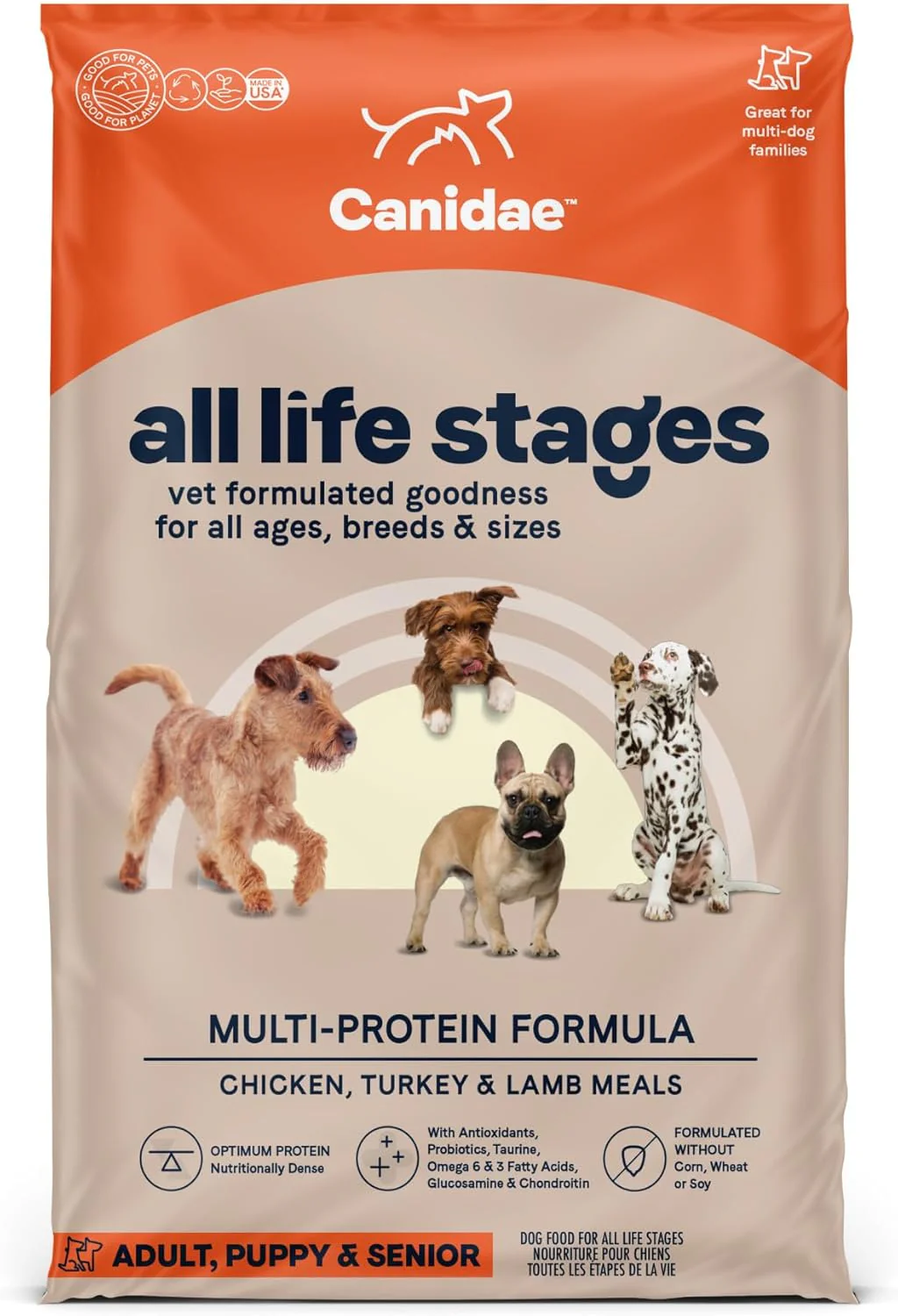 Canidae All Life Stages Premium Dry Dog Food for All Breeds, Multi-Protein Recipe with Chicken, Turkey & Lamb Meals Recipe, For All Ages & Multi-Dog Homes - Image 12