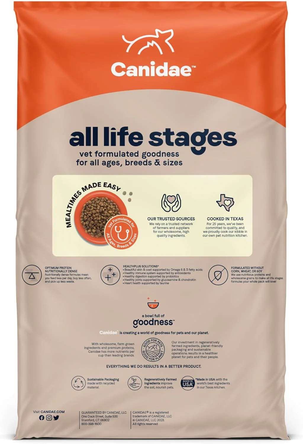 Canidae All Life Stages Premium Dry Dog Food for All Breeds, Multi-Protein Recipe with Chicken, Turkey & Lamb Meals Recipe, For All Ages & Multi-Dog Homes - Image 3