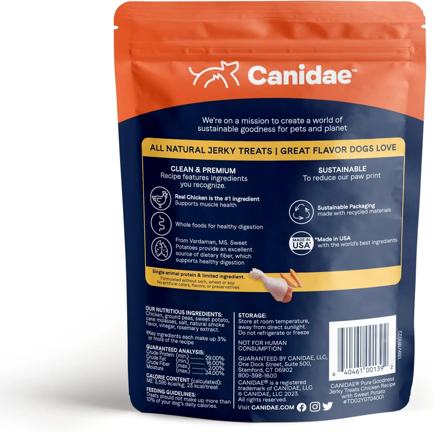 CANIDAE Pure Dog Jerky Treats, Chicken with Sweet Potato, Grain Free - Image 2