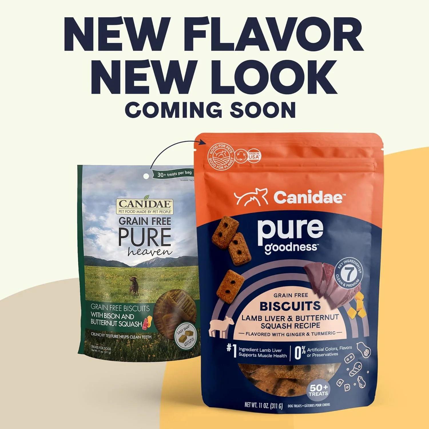 CANIDAE Pure Dog Treat Biscuits with Lamb Liver & Butternut Squash, Grain Free - Image 2