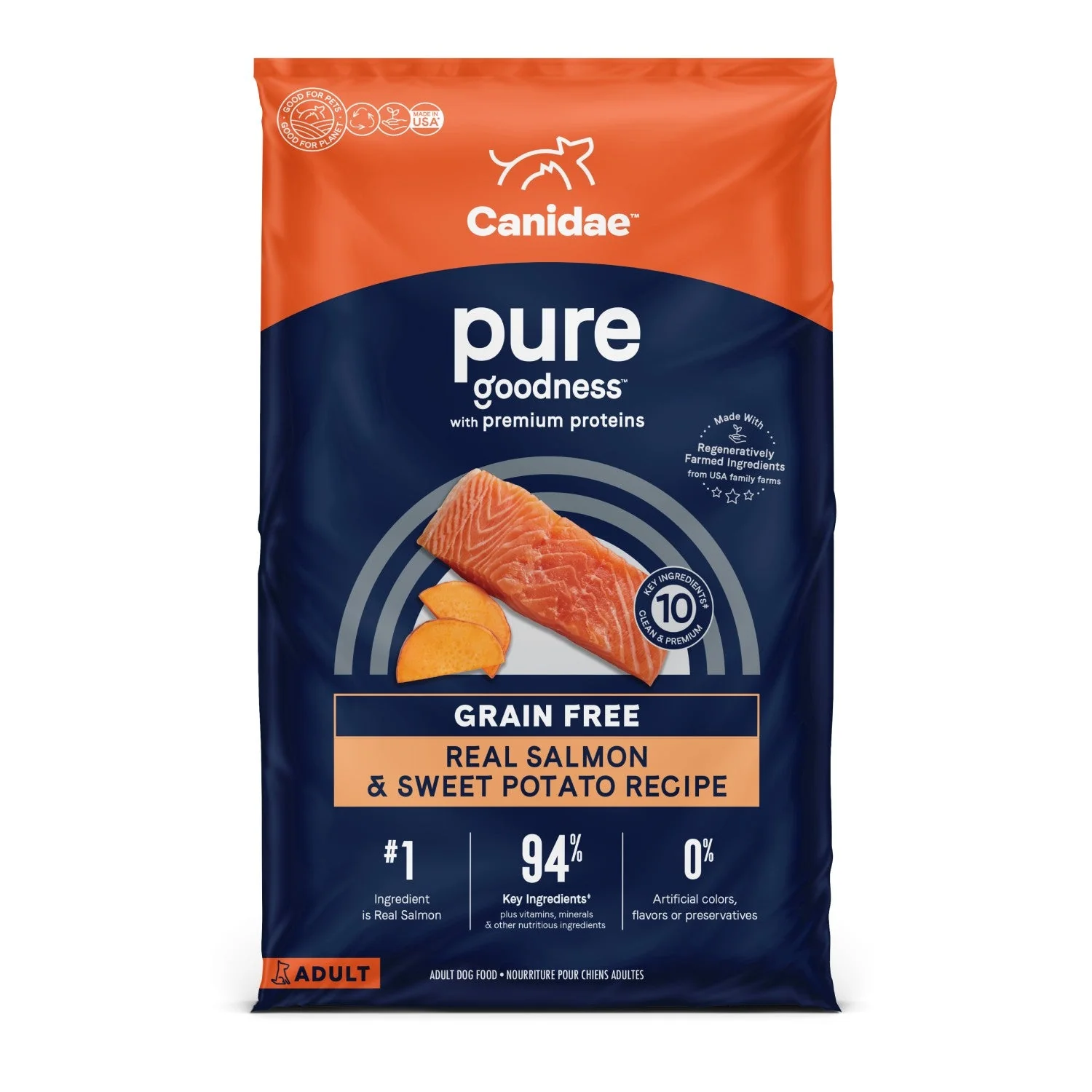 Canidae Pure Real Salmon & Sweet Potato Recipe Adult Dry Dog
