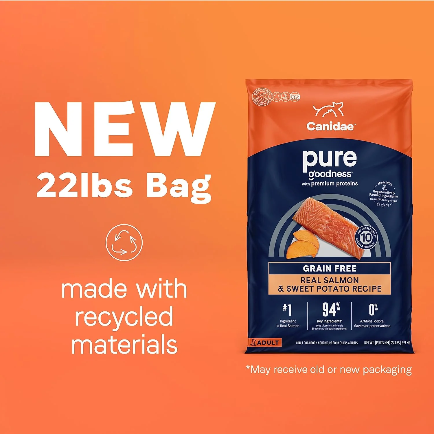 Canidae Pure Real Salmon & Sweet Potato Recipe Adult Dry Dog - Image 2
