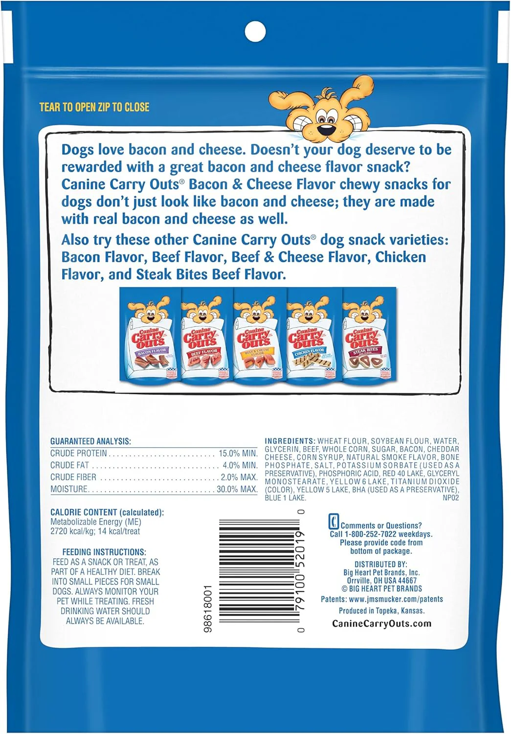 Canine Carry Outs Bacon & Cheese Flavor Dog Treats - Image 3