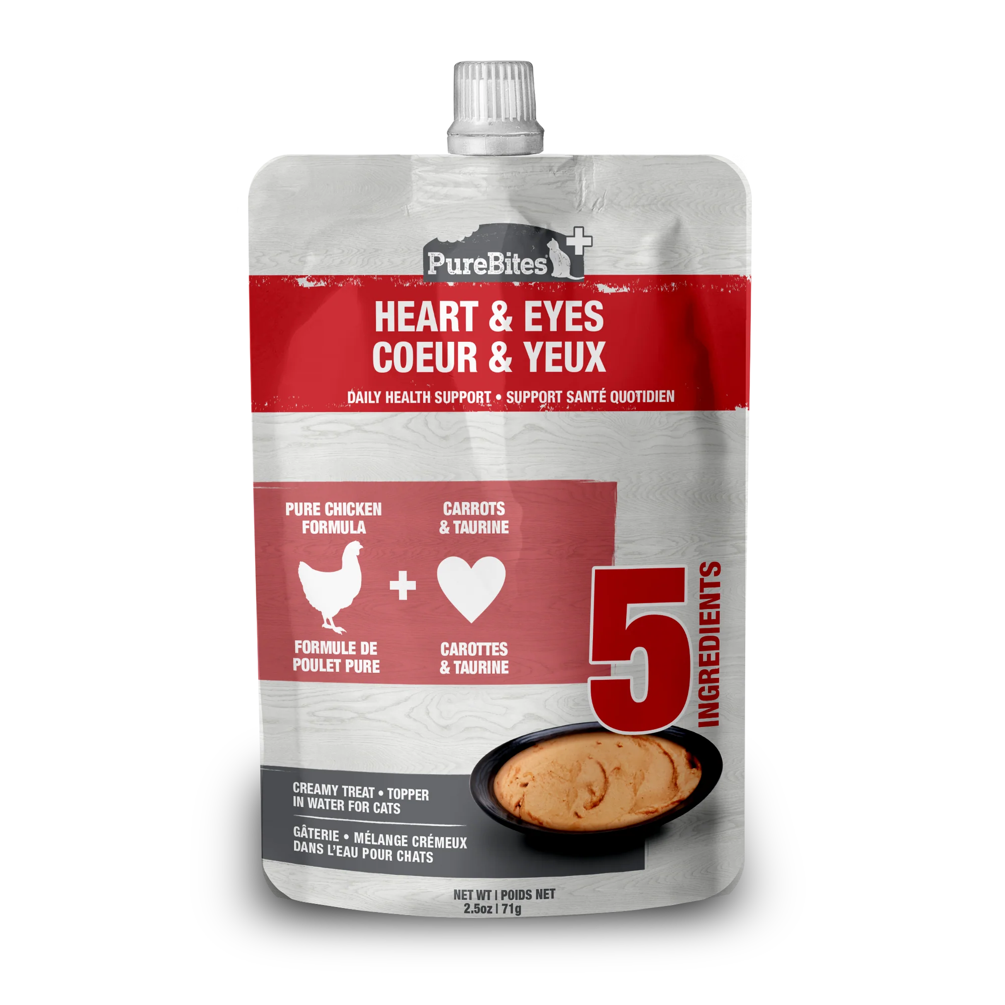 PureBites+ Heart & Eyes Squeezables for Cats, only 5 Ingredients