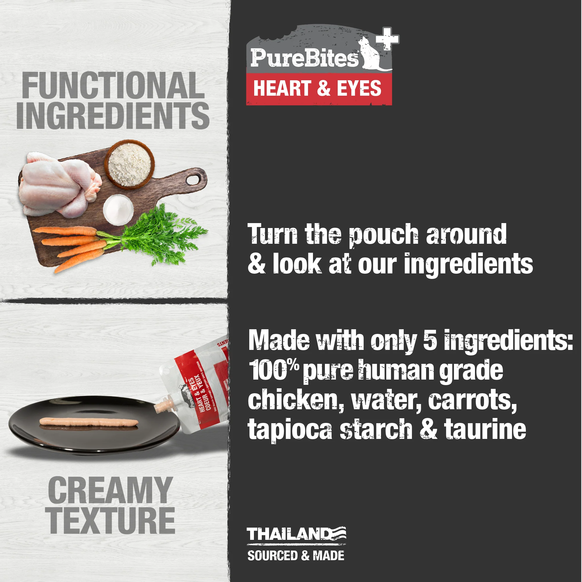 PureBites+ Heart & Eyes Squeezables for Cats, only 5 Ingredients - Image 3