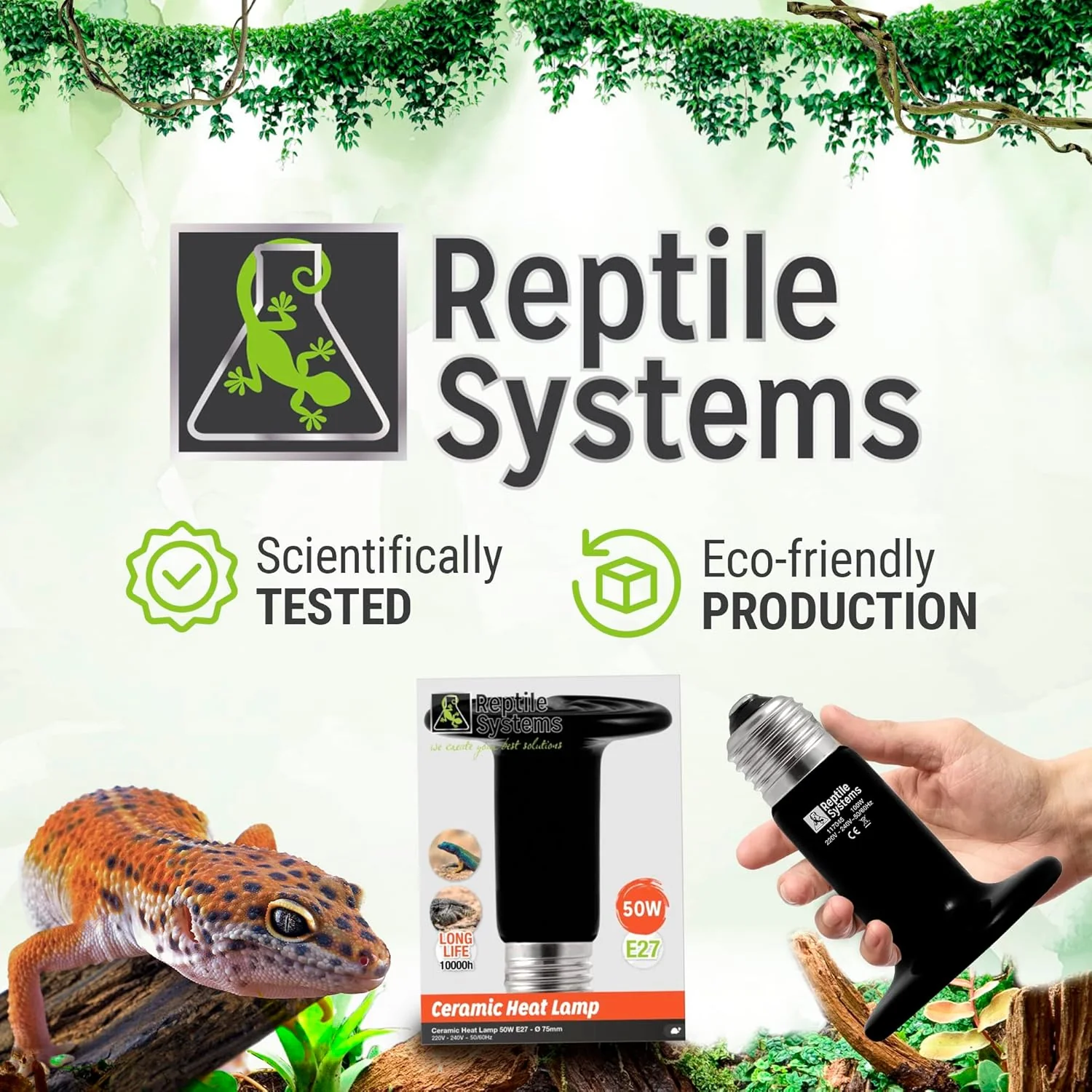 Ceramic Heat Emitter (Che)– Reptile, Amphibian, Mammal & Baby Chick: Heat Basking for Terrariums, Vivariums, Paludariums, Enclosures & Cages - Image 6