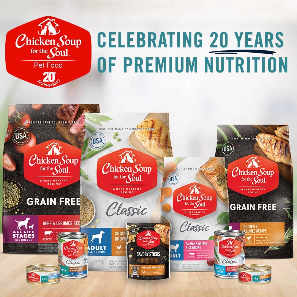 Chicken Soup for the Soul All Natural Premium Grain-Free All Life Stage Wet Dog Food, Real Meat First Ingredient, No by-Products, Chicken with Beef & Vegetables Cuts in Gravy, 13oz (Pack of 12) - Image 3