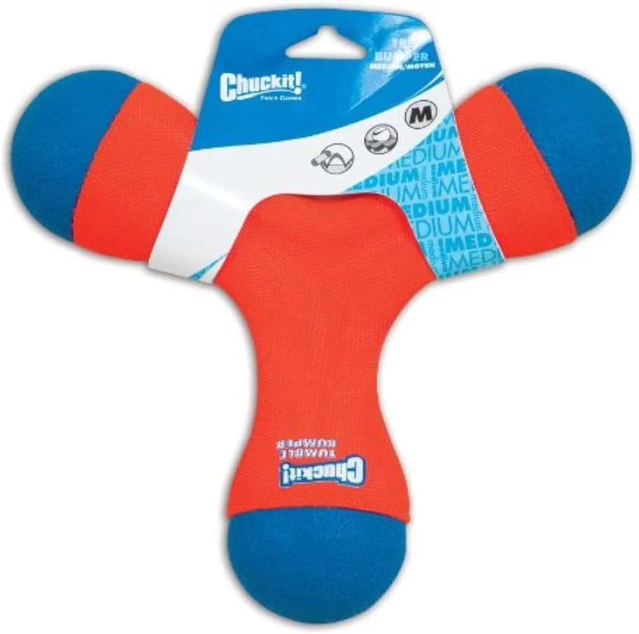 Chuckit! Amphibious Tri-Bumper Fetch Dog Toy, Black - Image 3