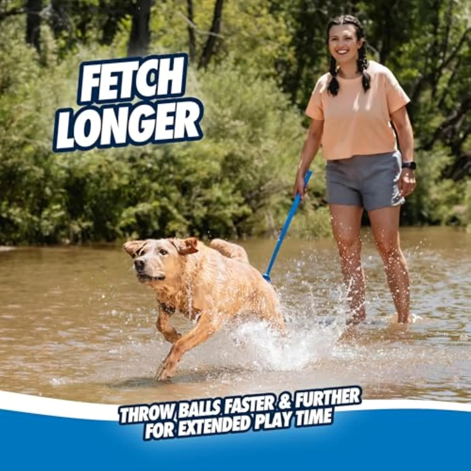 Chuckit! Dog Ball Launcher - Sport, Dog Fetch Ball Thrower, For Dogs 20-60 Pounds, Made in USA - Image 3